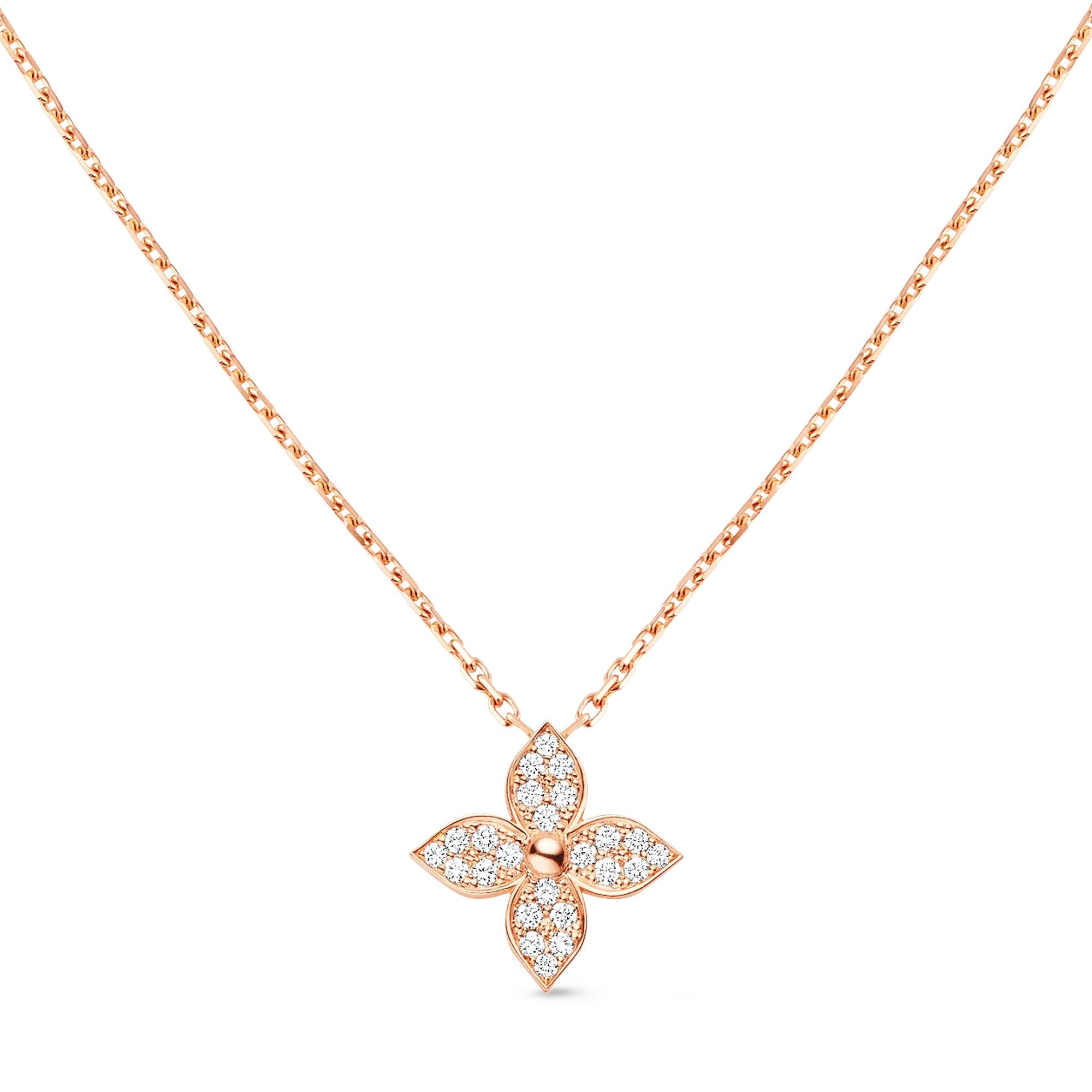 Idylle Blossom Pendant, Pink Gold And Diamonds