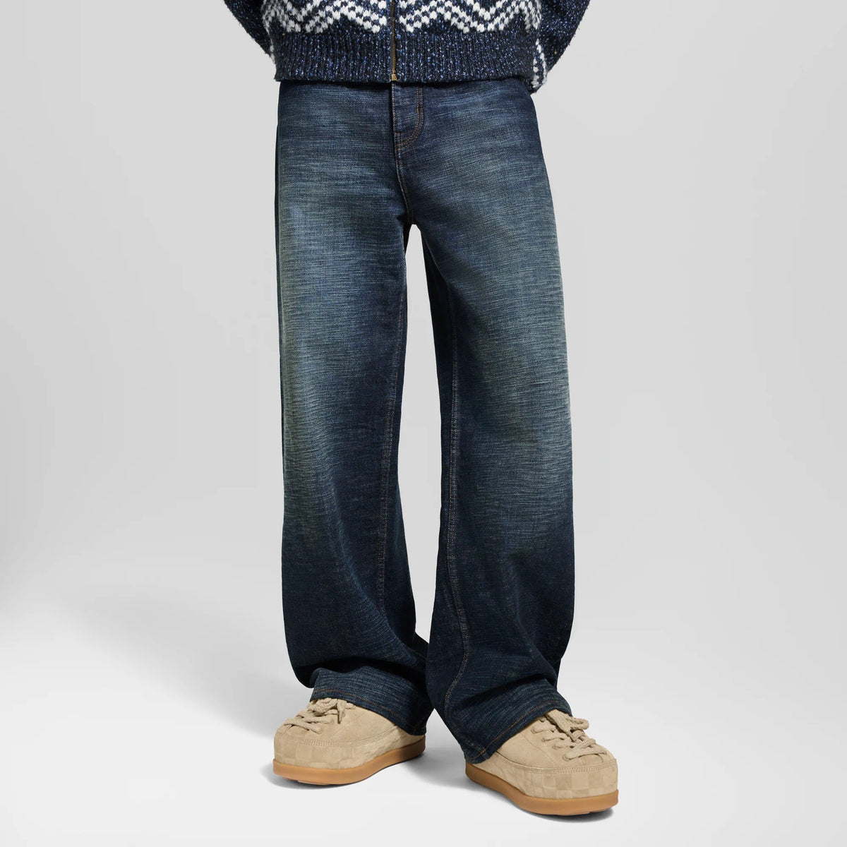 Wide Leg Denim Pants