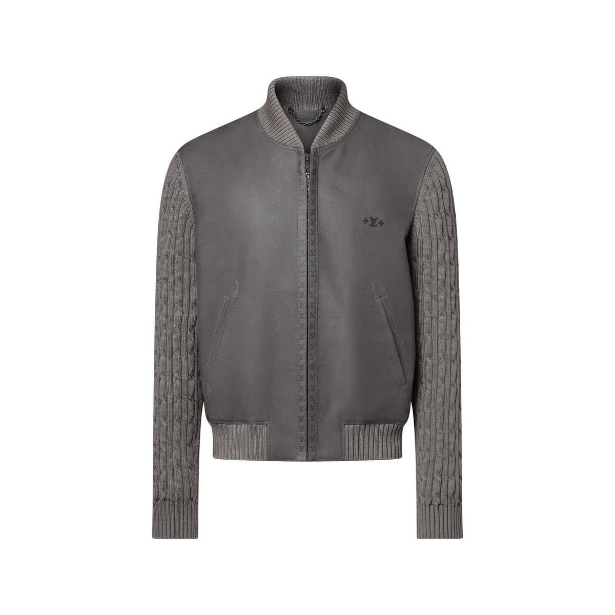 Mixed Suede And Knit Blouson