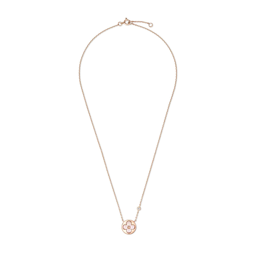 Color Blossom BB Sun Pendant, Pink Gold, Pink Mother-of-Pearl and Diamond
