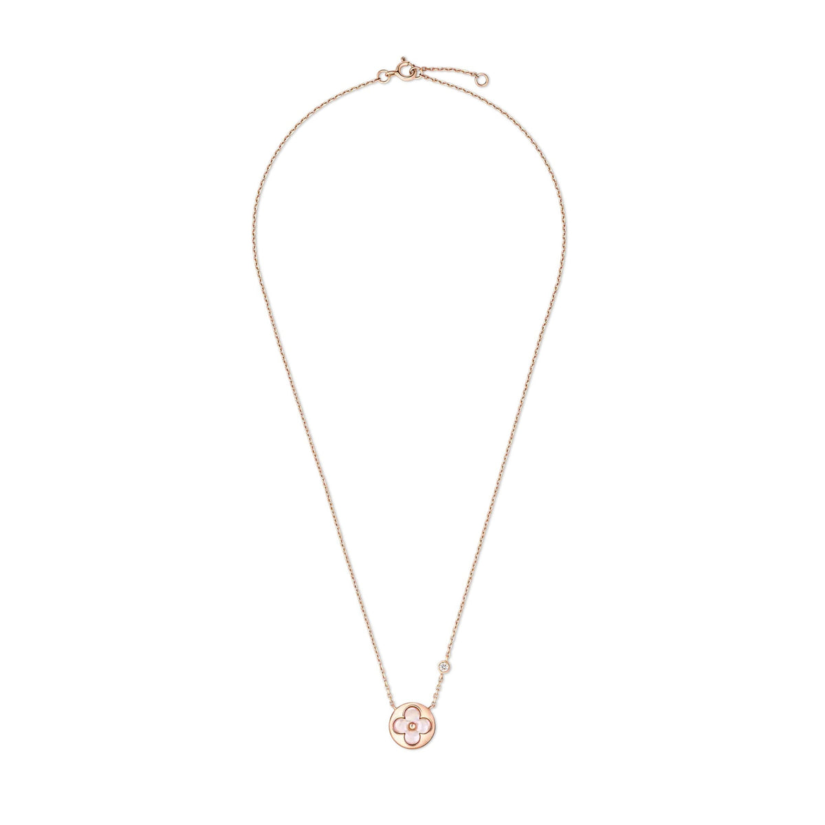 Color Blossom BB Sun Pendant, Pink Gold, Pink Mother-of-Pearl and Diamond
