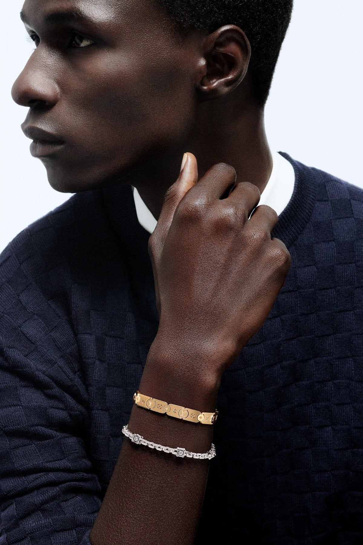 Les Gastons Vuitton Trunk Bracelet, White Gold and Diamonds