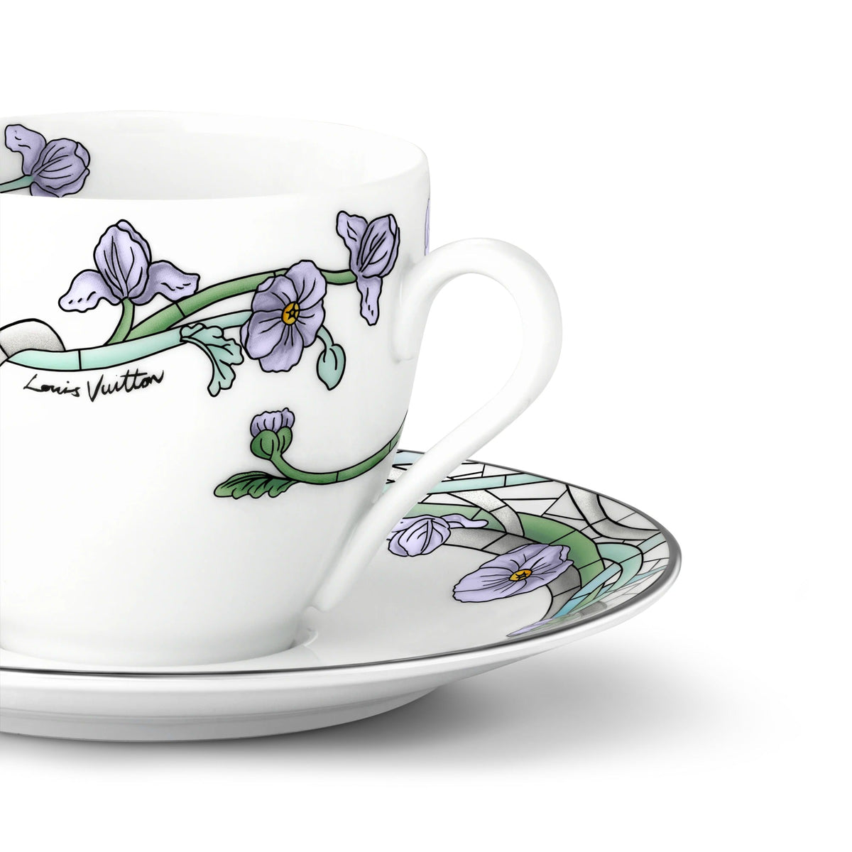 Asnieres Set Of 2 Coffee Cups And Saucers