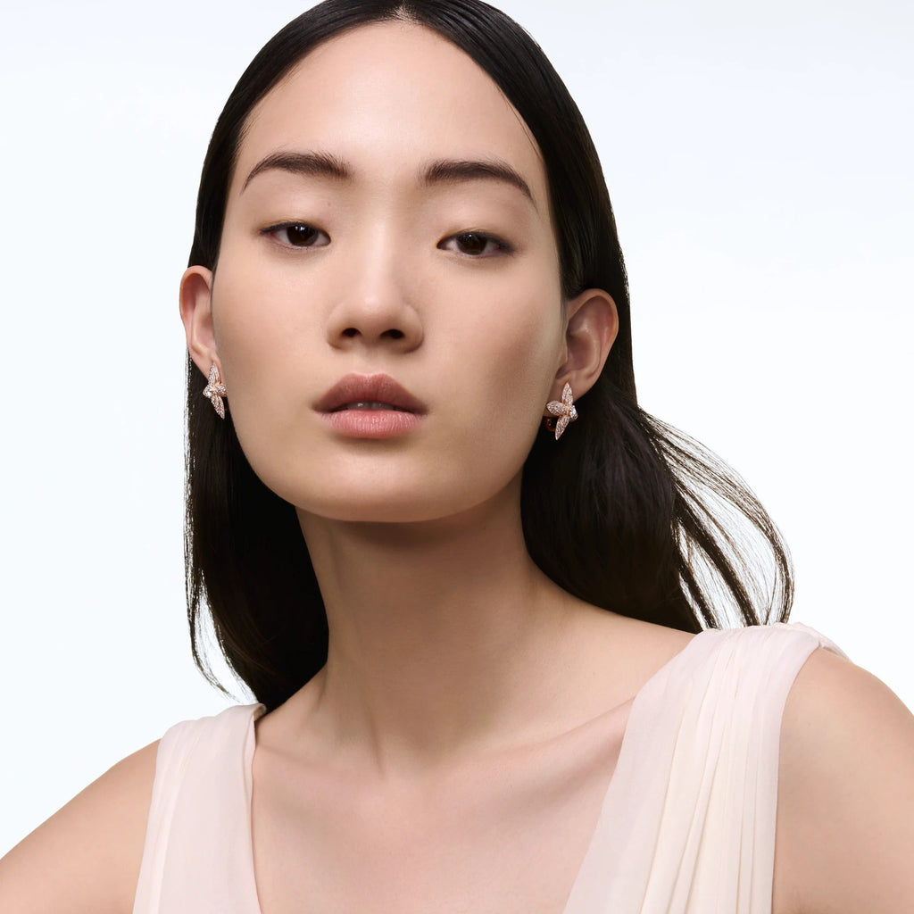Idylle Blossom Earrings, Rose Gold and Diamonds