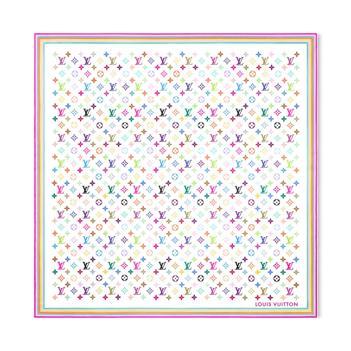 LV x TM Monogram Multicolor Square 90
