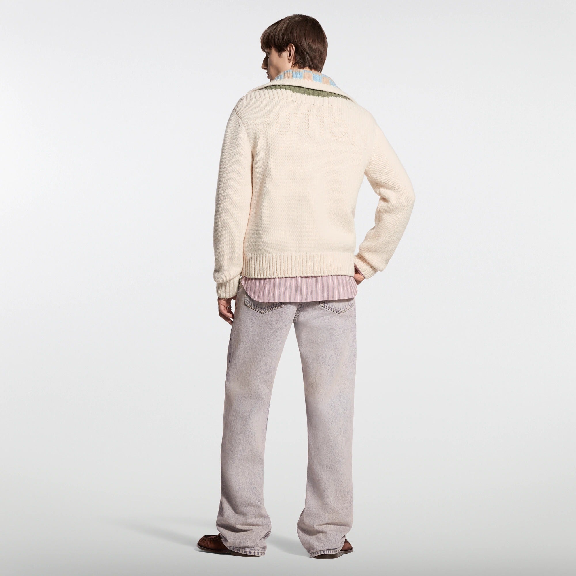 Zipped Intarsia Track Top