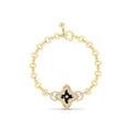 Ever Blossom Bracelet, Yellow Gold, Onyx & Diamonds