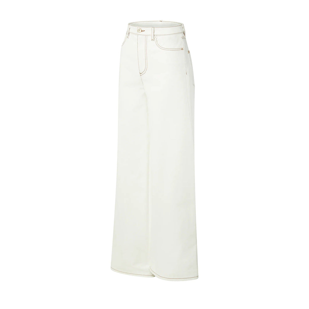 Contrast Stitch Utility Jeans