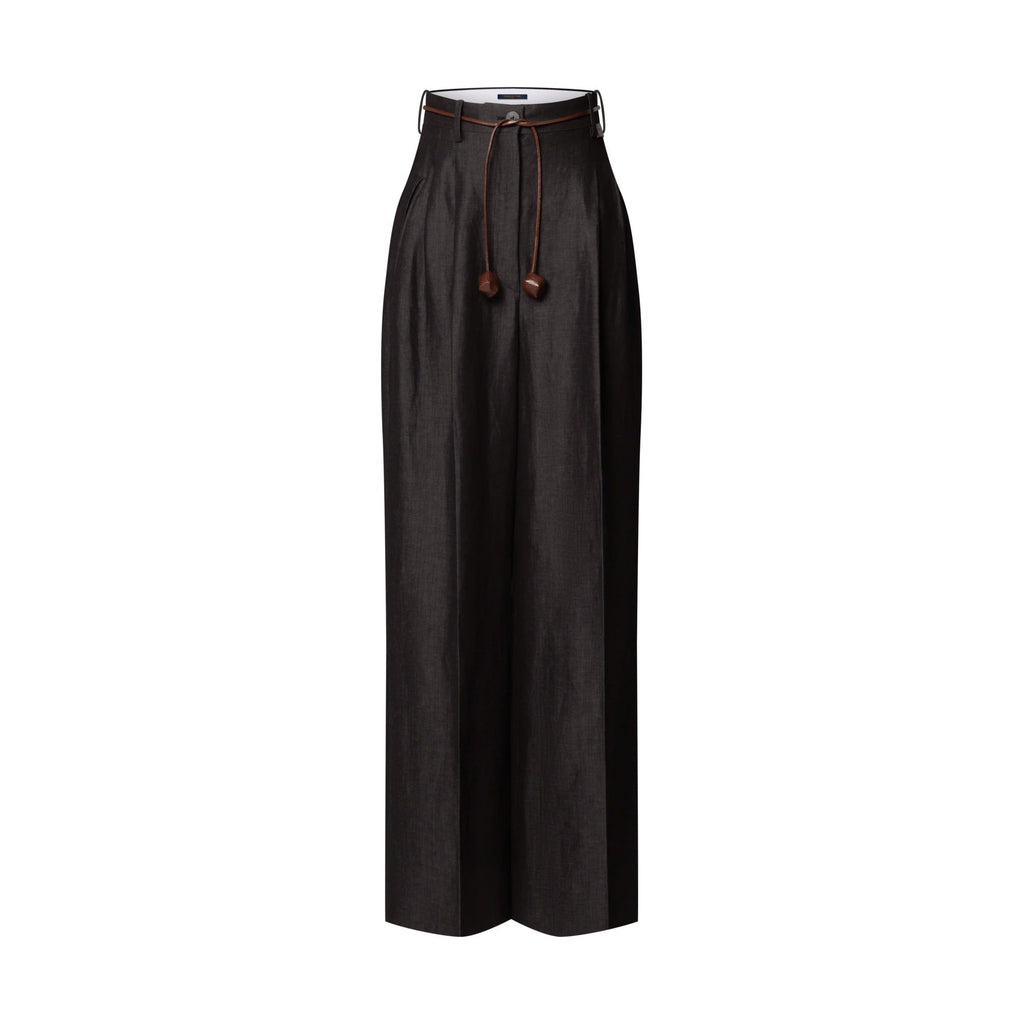 Cord Belt Tailored Pants