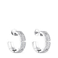 Tumbler Large Earrings, White Gold and Diamonds