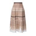 Woven Print Fluid Skirt