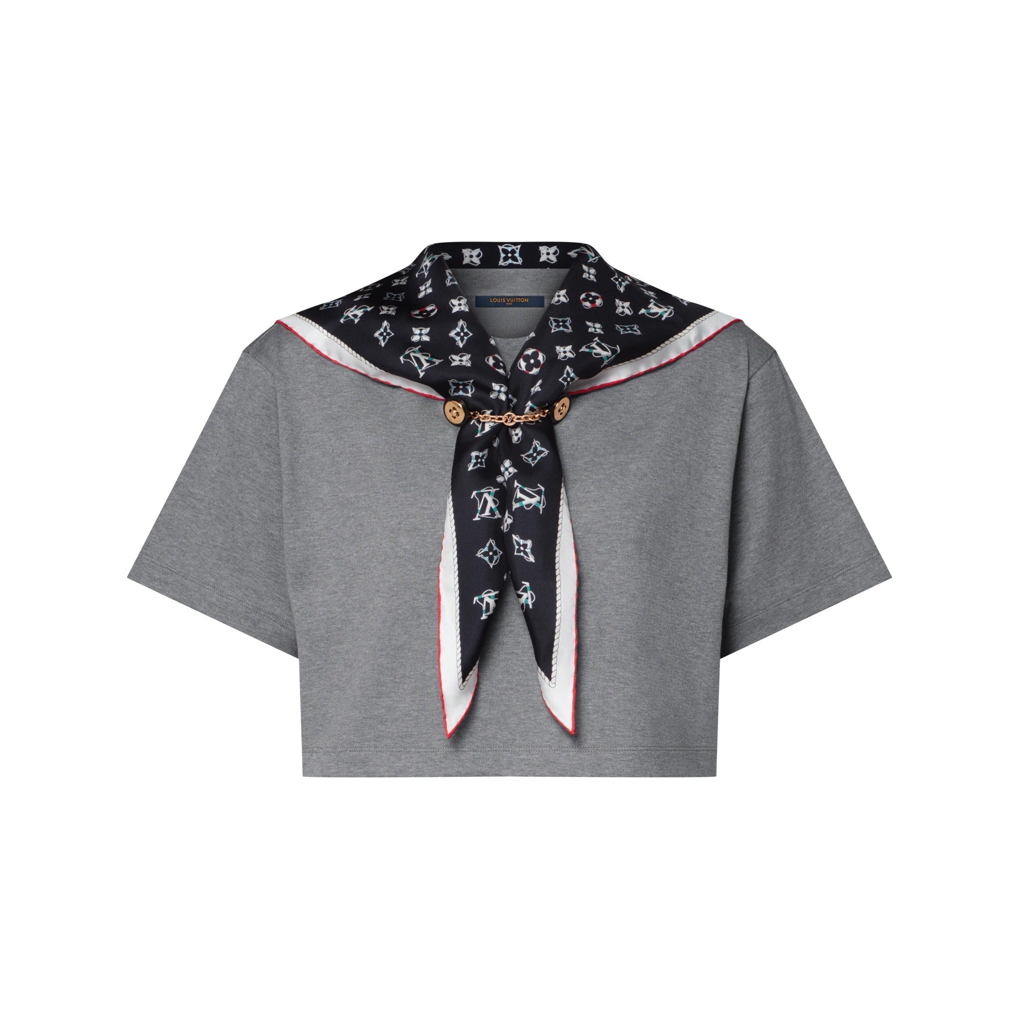 Nautical Scarf Crop Top