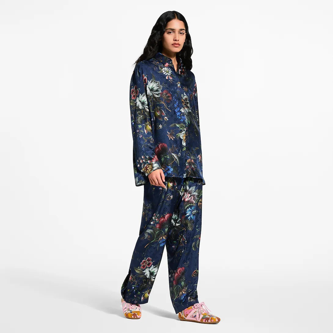 Dark Floral Print Pants
