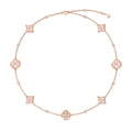 Color Blossom BB Multi-Motif Short Necklace, Pink Gold, Pink Mother-of-Pearl and Diamonds