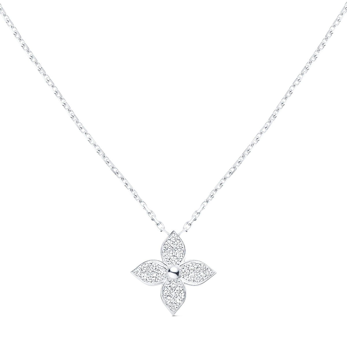 Idylle Blossom Pendant, White Gold And Diamonds