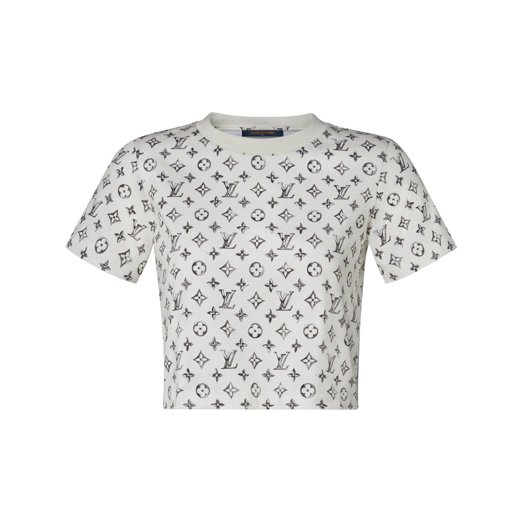 Chrome Monogram Crop Top