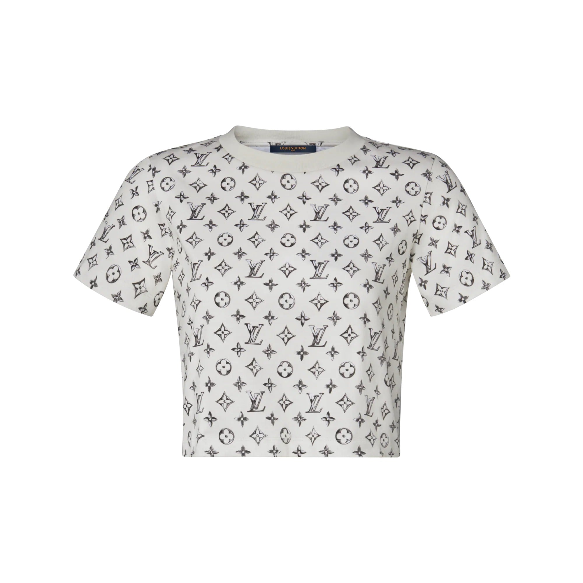 Chrome Monogram Crop Top