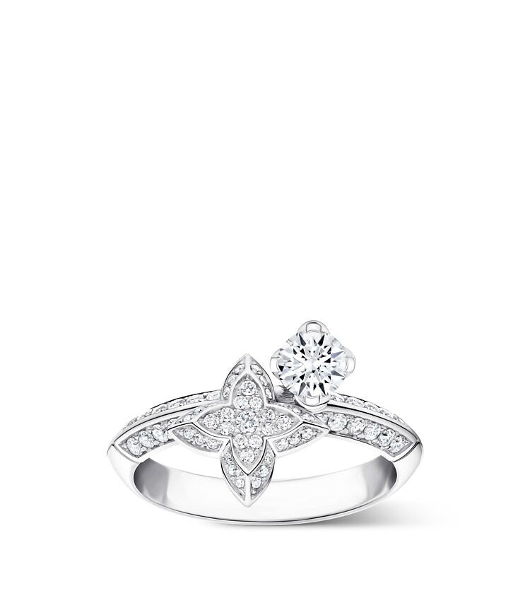LV Diamonds Double Ring, Round Brilliant cut