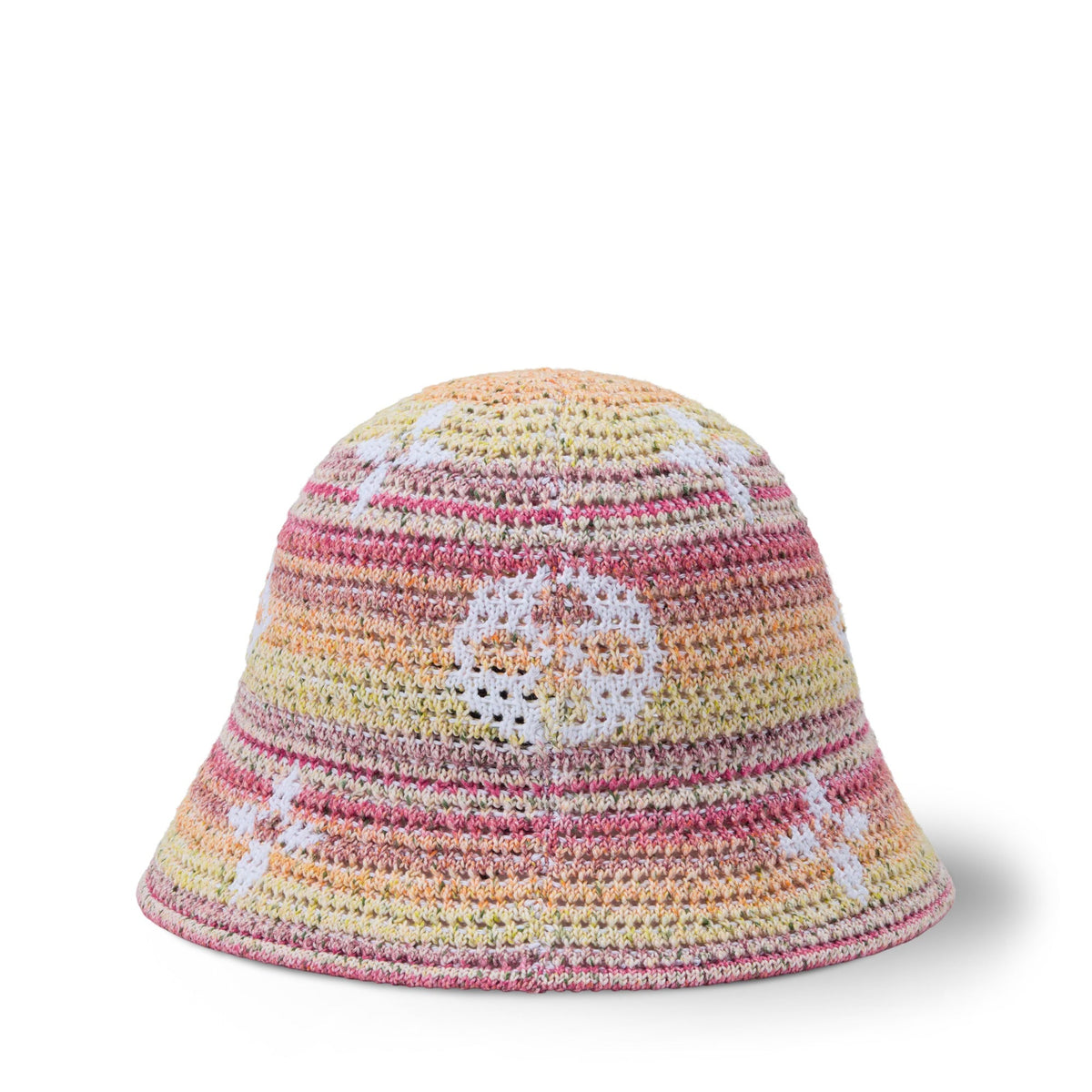Monogram Stripes Crochet Bucket Hat