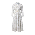 Woven Monogram Print Shirt Dress
