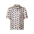 Damier Silk Short-Sleeved Shirt