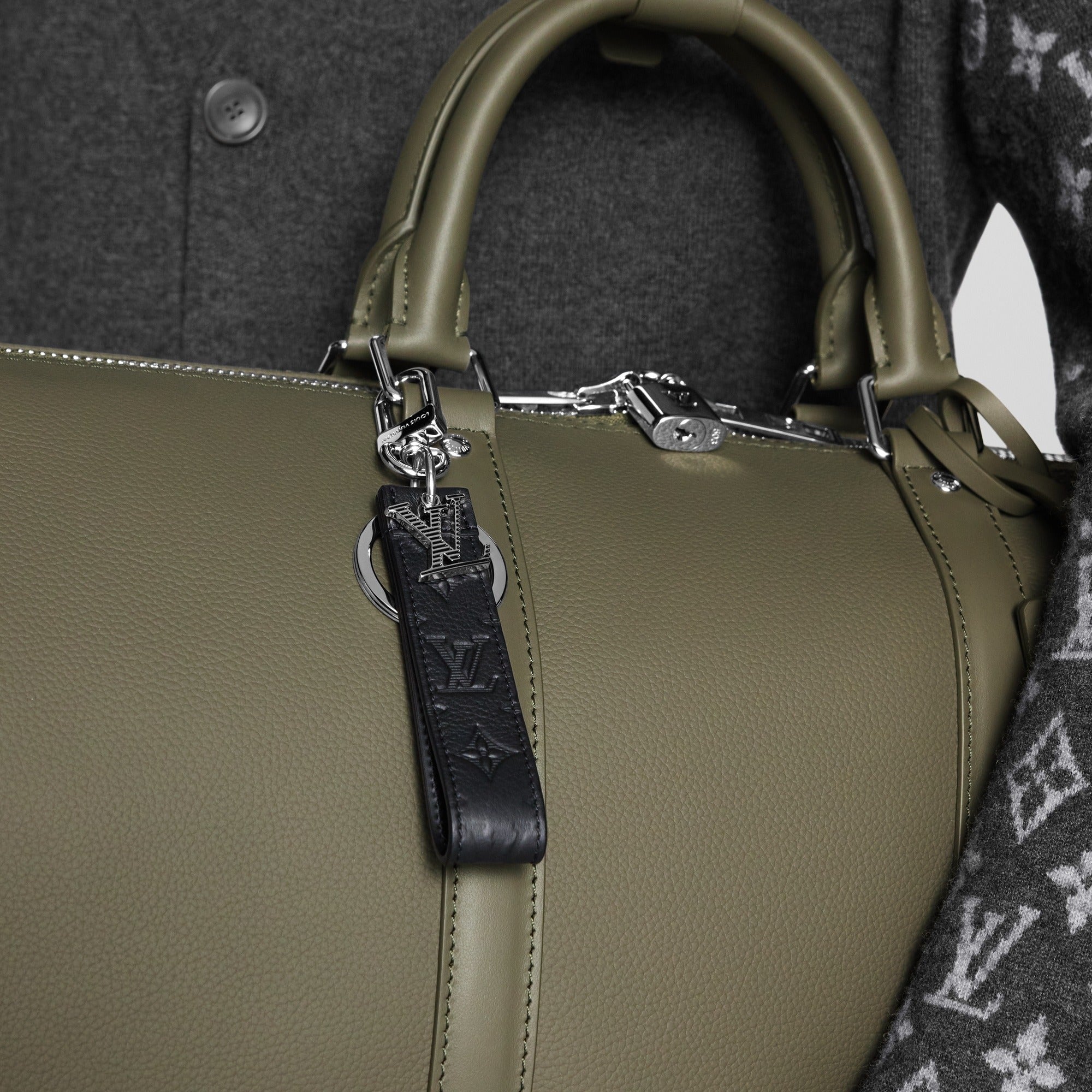 LV Shadow Dragonne Key Holder And Bag Charm