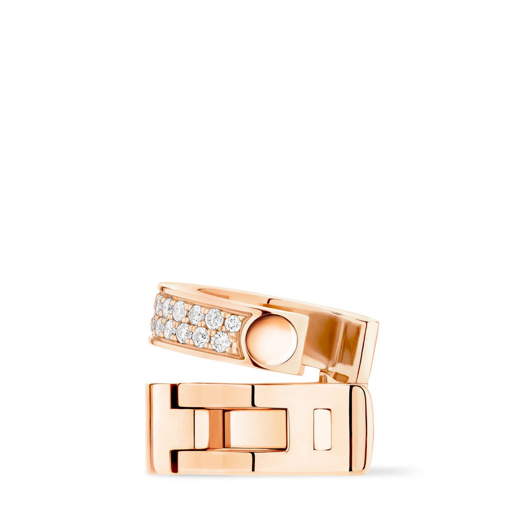 Empreinte Ear Cuff, Pink Gold and Diamonds