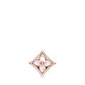 Color Blossom BB Star Ear Stud, Pink Gold and White Mother-of-Pearl - Per Unit