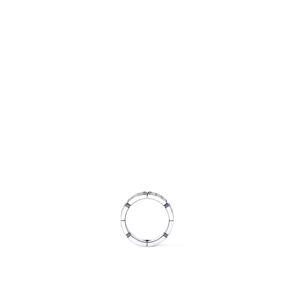 Tumbler Ring, White Gold and Diamonds