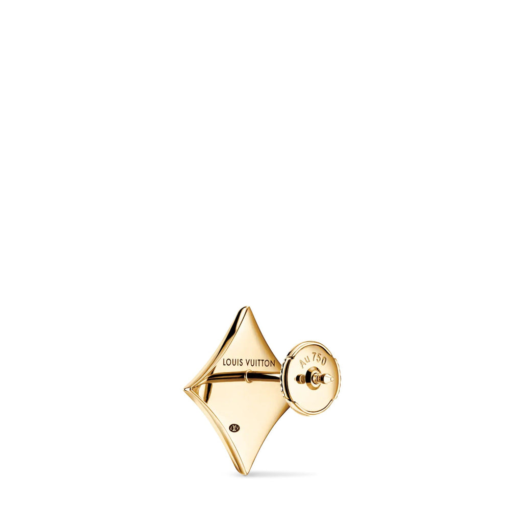 Color Blossom BB Star Earstud, Yellow Gold and Sodalite - per unit