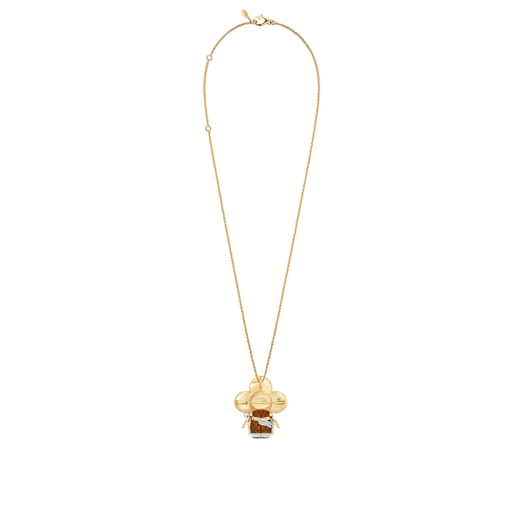 Vivienne Horse Pendant, Yellow Gold, White Gold, Lacquer & Diamonds
