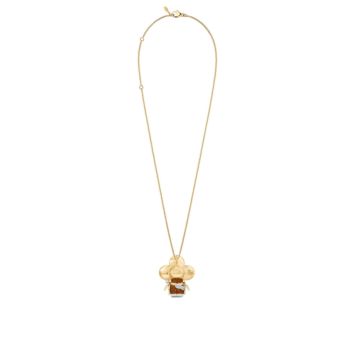 Vivienne Horse Pendant, Yellow Gold, White Gold, Lacquer & Diamonds