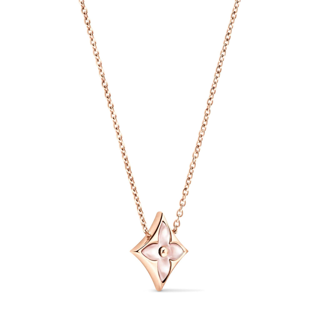 Color Blossom M Star Pendant, Rose Gold and Pink Mother-of-Pearl