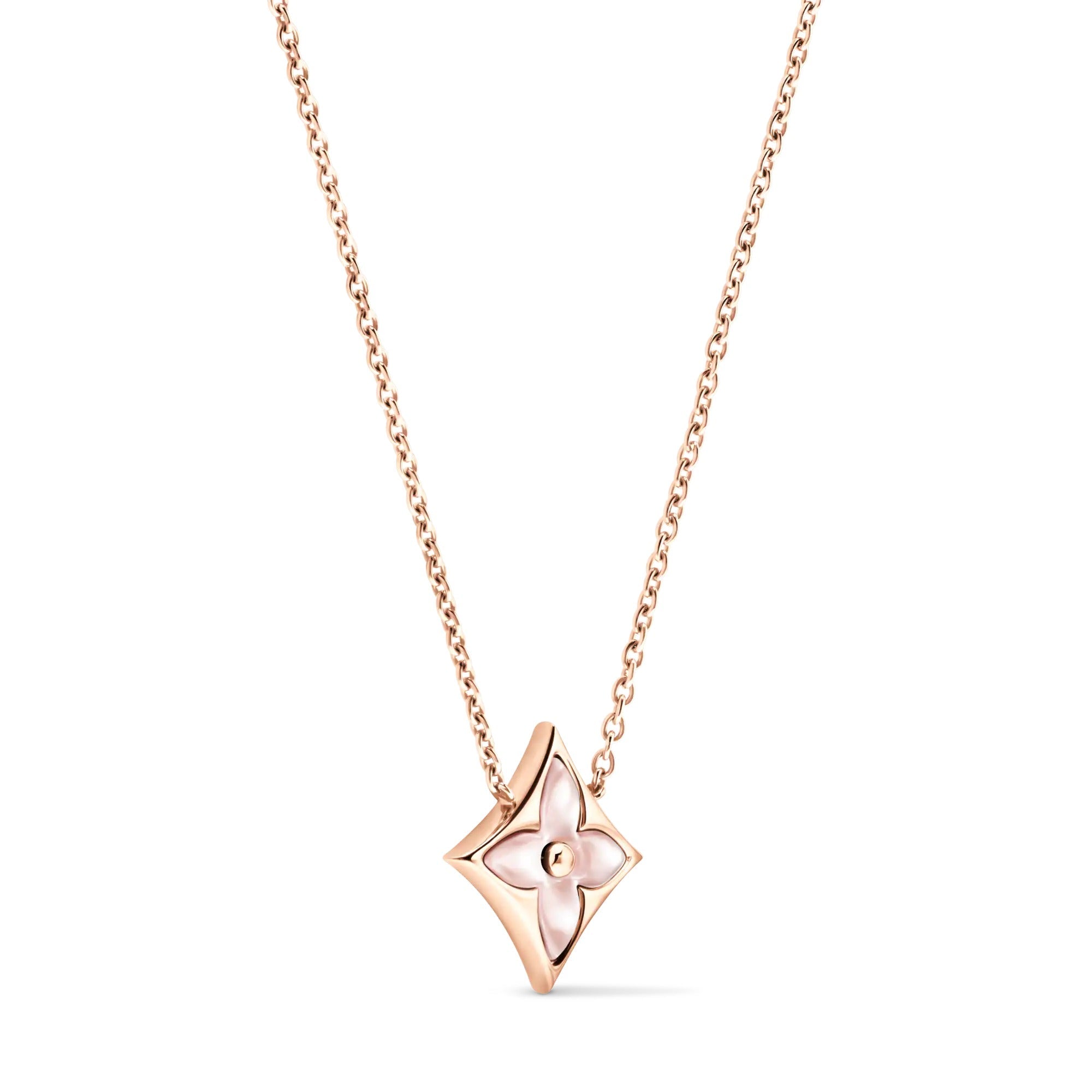 Color Blossom M Star Pendant, Rose Gold and Pink Mother-of-Pearl