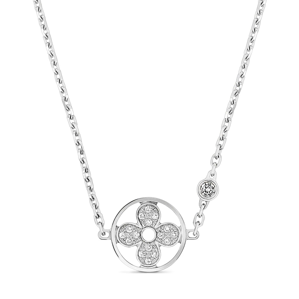 Idylle Blossom Pendant, White Gold And Diamonds