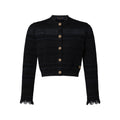 Lace Insert Knit Cardigan