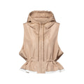 Hooded Peplum Gilet