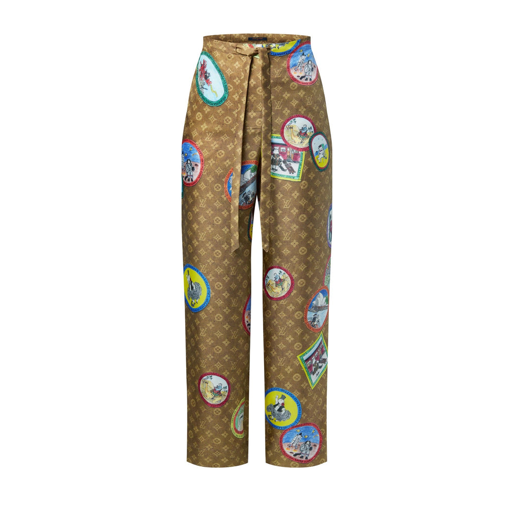 Monogram Cat Stamp Pajama Pants