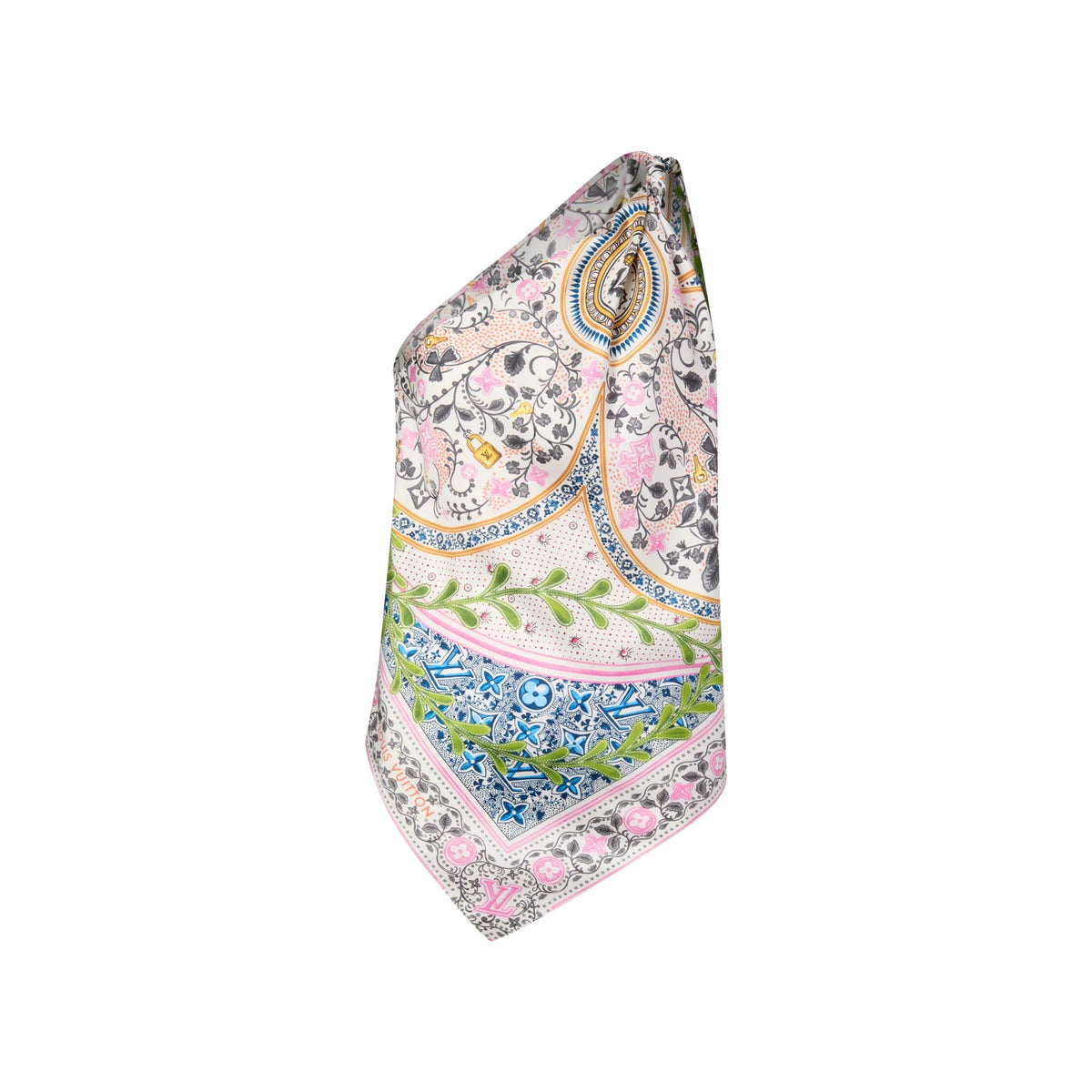 Flower Foulard Asymmetrical Top