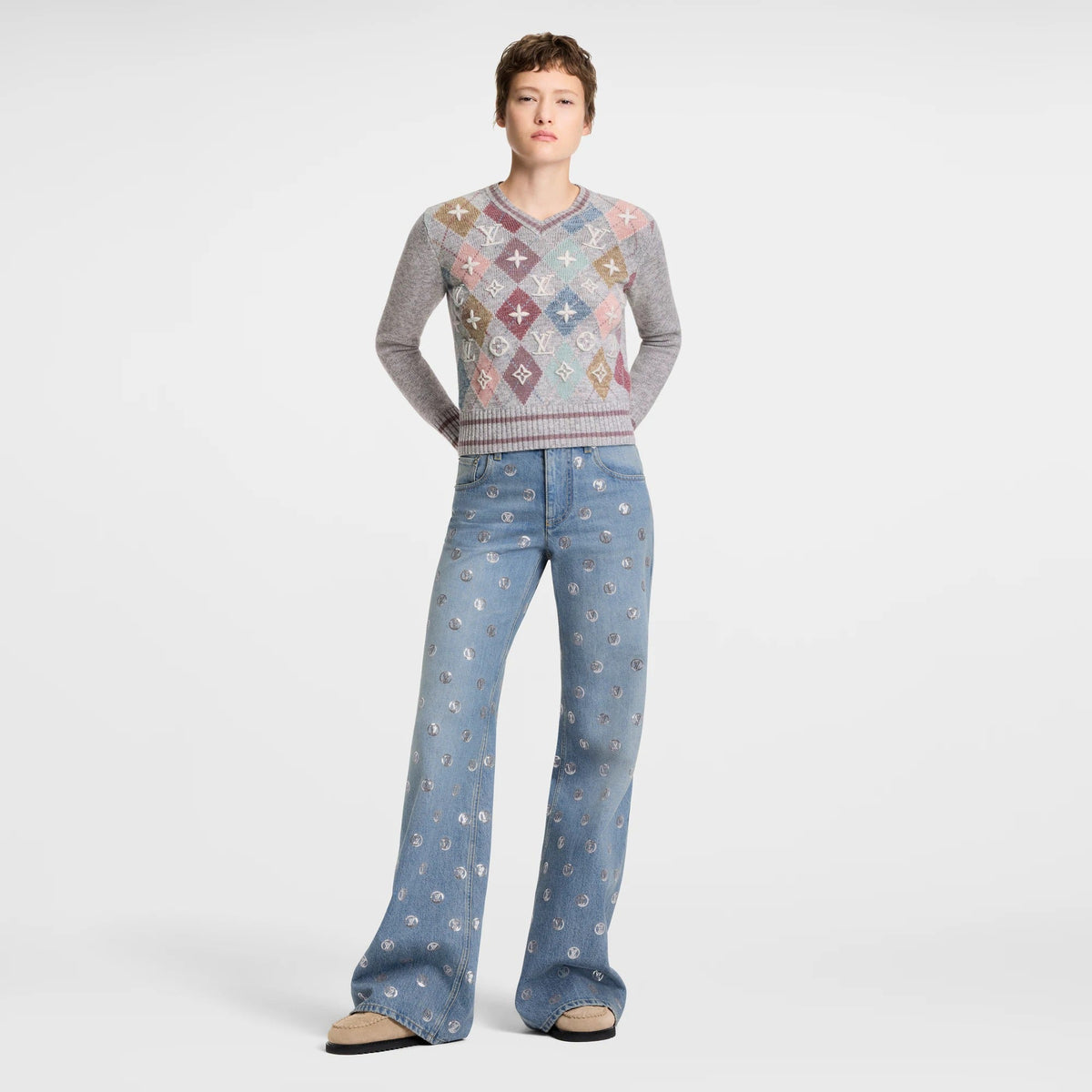 3D Signature Argyle Pullover