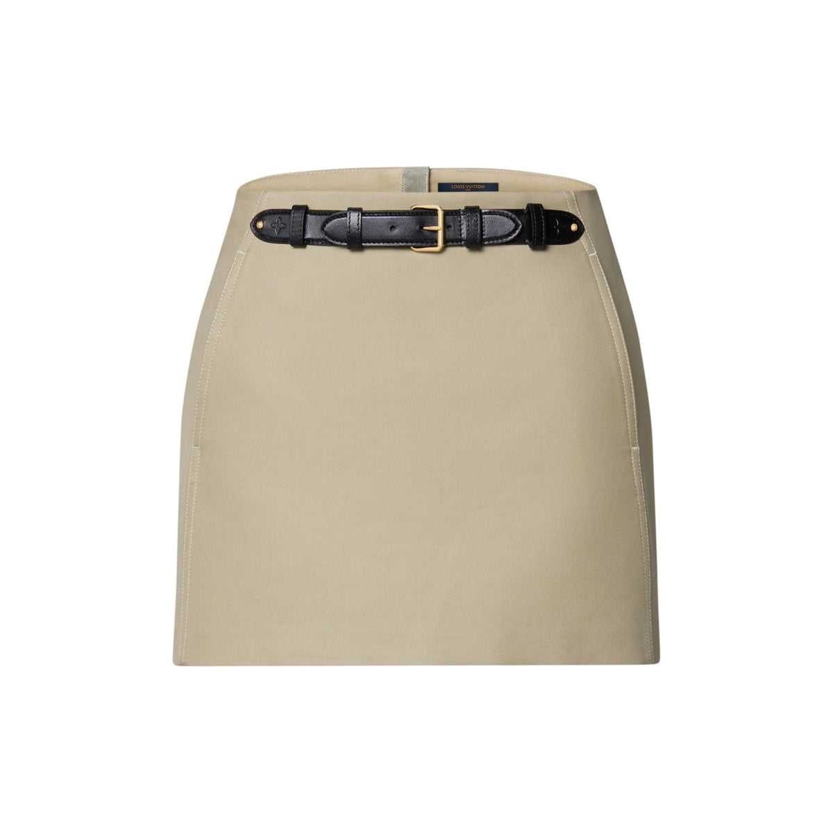 Belt Front Mini Skirt