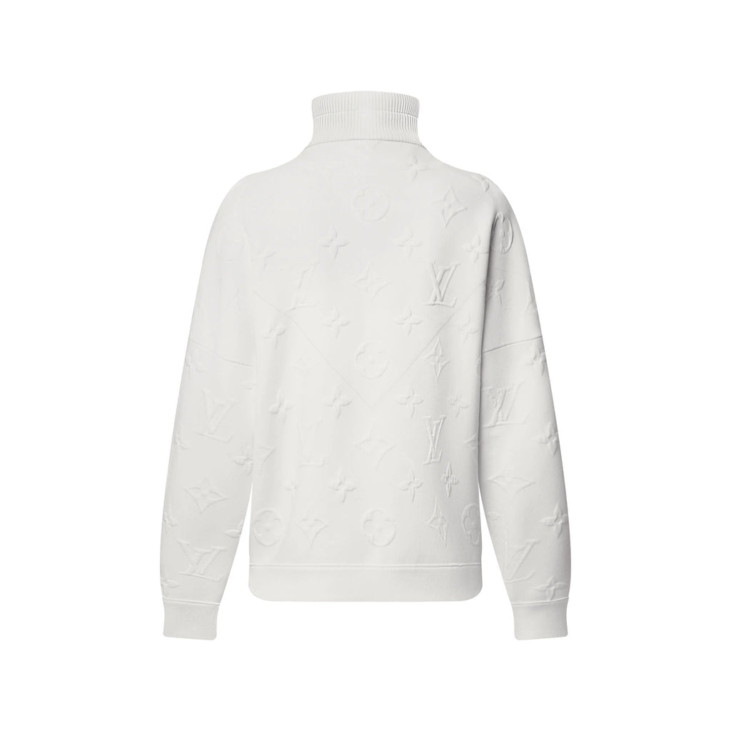 3D Monogram Ribbed Neck Sweater