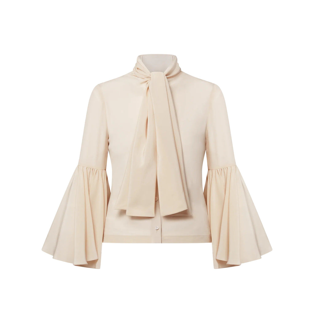 Flared Sleeve Lavallière Blouse