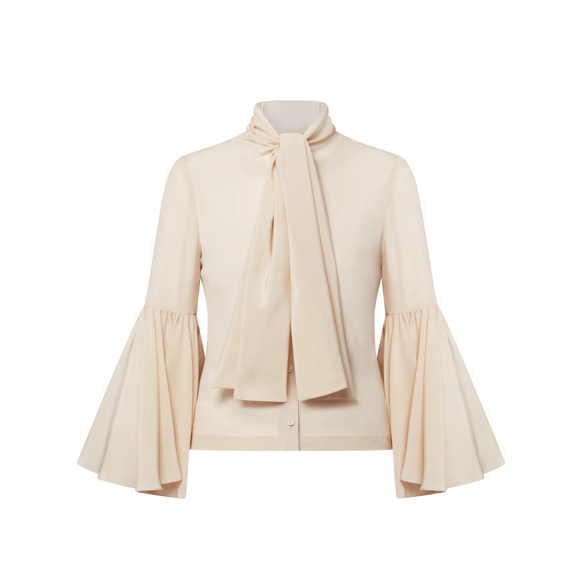 Flared Sleeve Lavallière Blouse