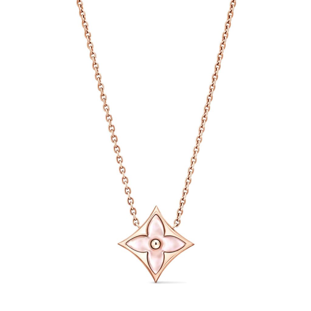 Color Blossom M Star Pendant, Rose Gold and Pink Mother-of-Pearl
