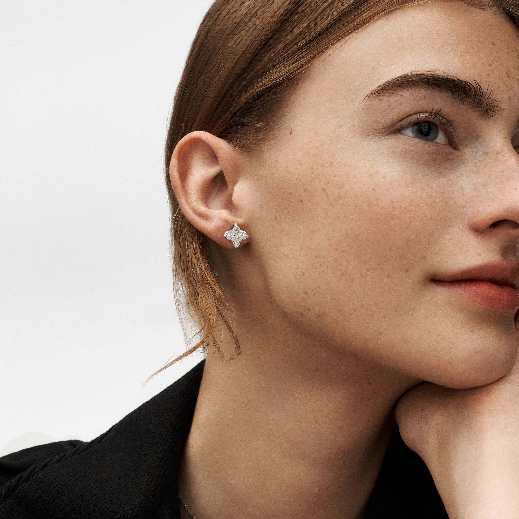 LV Diamonds Stud, LV Monogram Star cut - per unit
