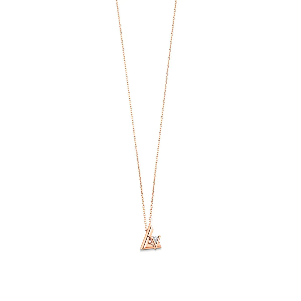 LV Volt One Small Pendant, Pink Gold And Diamond
