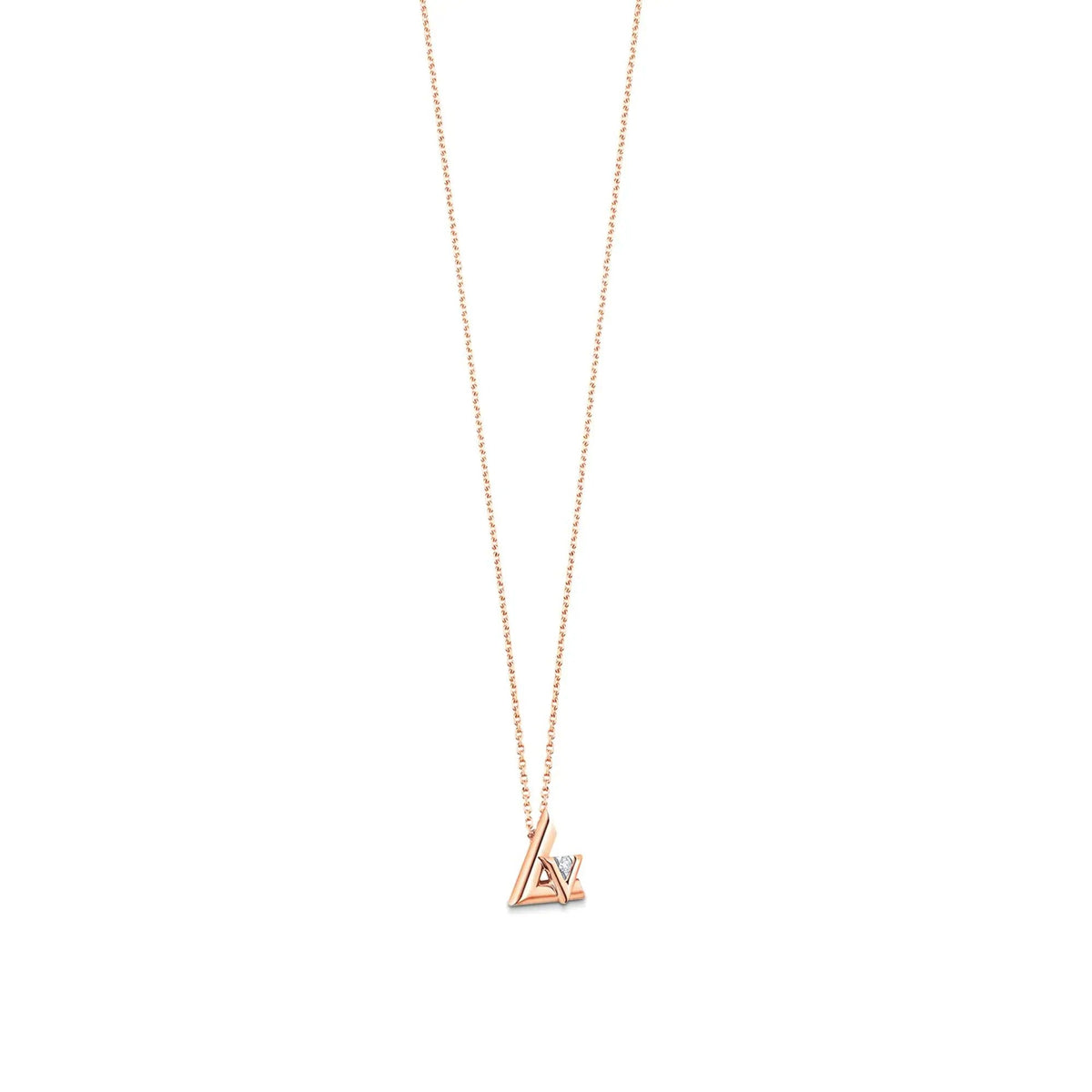 LV Volt One Small Pendant, Pink Gold And Diamond