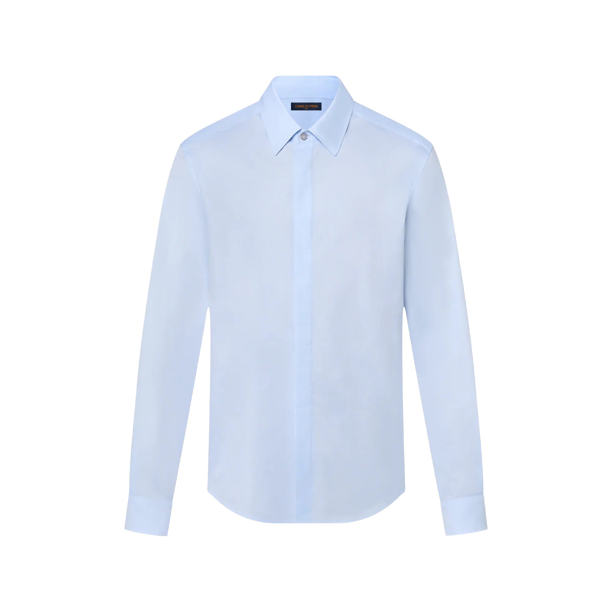 LV Blason Printed Cotton Long-Sleeved Oxford Shirt