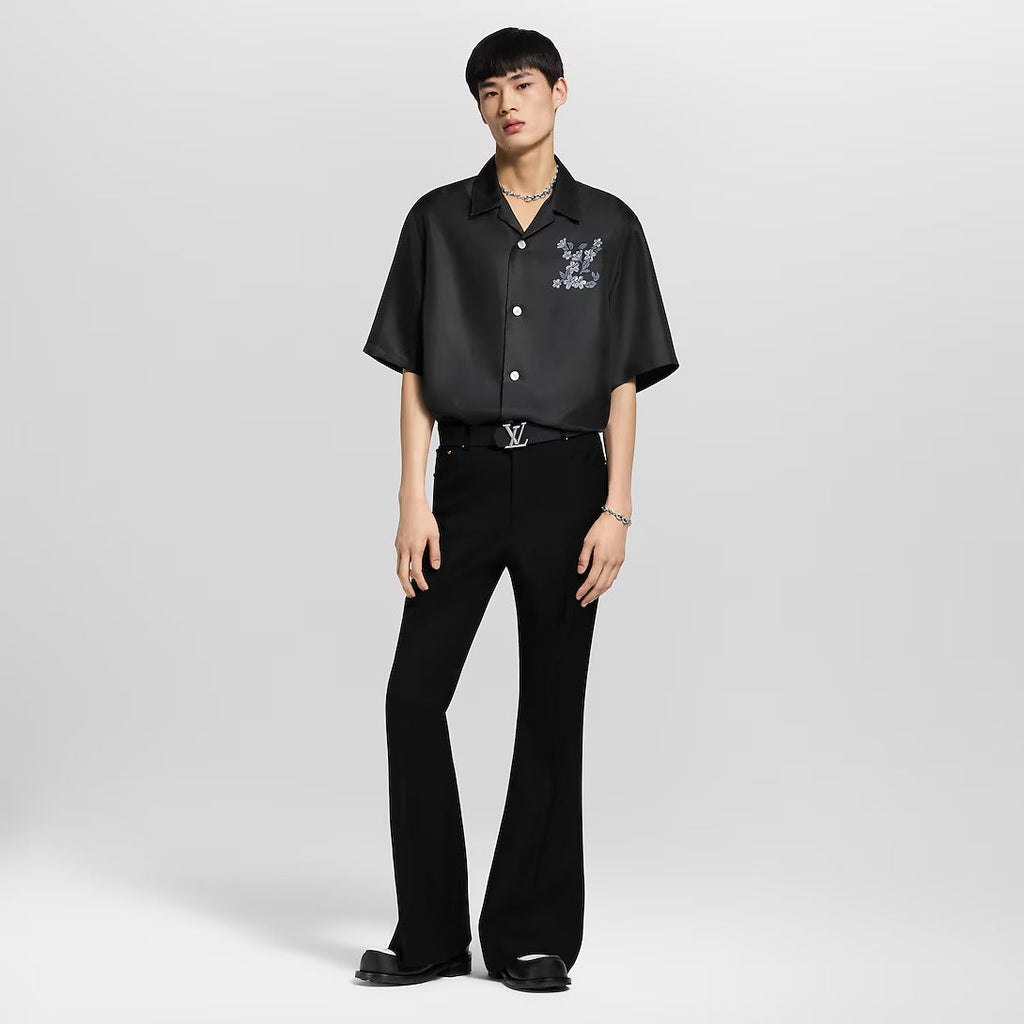 Printed Signature Silk Shirt